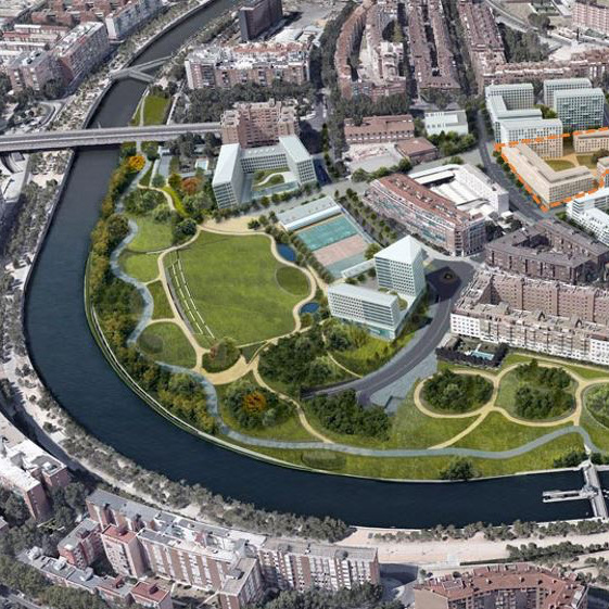 Vista aérea del proyecto Ribera del Calderón